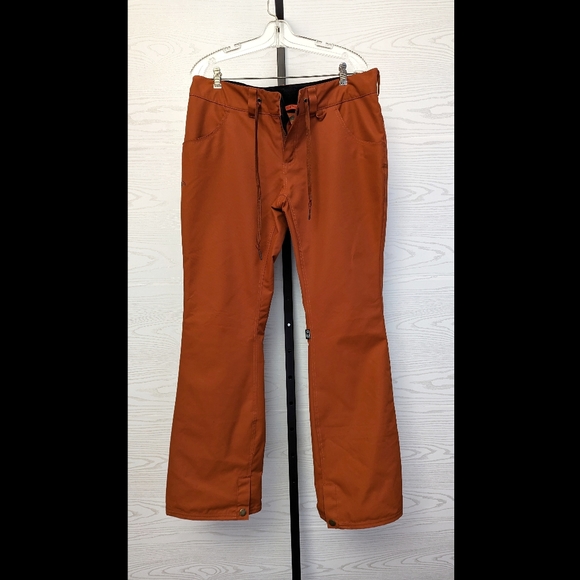 Airblaster Fancy Pants Freedom Women's Ski Snowboard Pants Rust Orange Brown - Picture 3 of 6